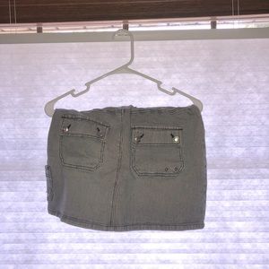 light grey jean skirt